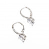 Sky Jewelry Серебряные серьги с фианитами  Сияй