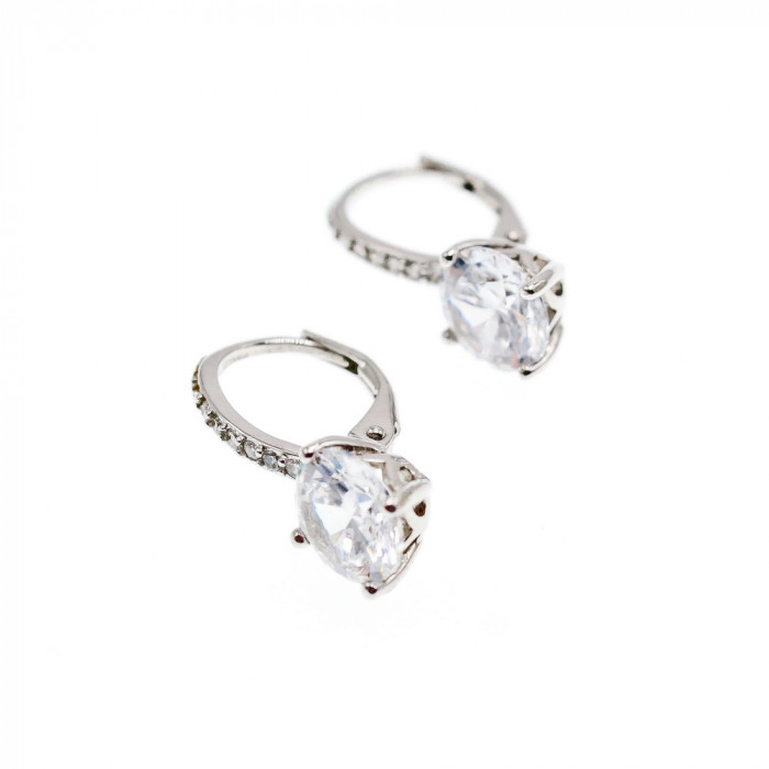 Sky Jewelry Серебряные серьги с фианитами  Сияй