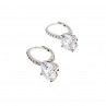 Sky Jewelry Серебряные серьги с фианитами  Сияй