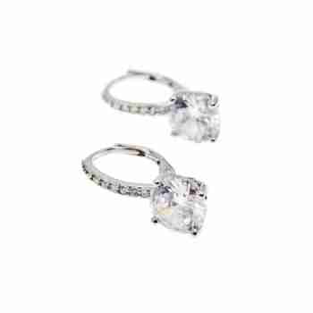 Sky Jewelry Серебряные серьги с фианитами  Сияй