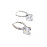 Sky Jewelry Серебряные серьги с фианитами  Сияй