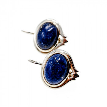 Sky Jewelry Серебряные серьги с камнем содалит