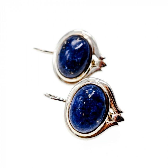 Sky Jewelry Серебряные серьги с камнем содалит