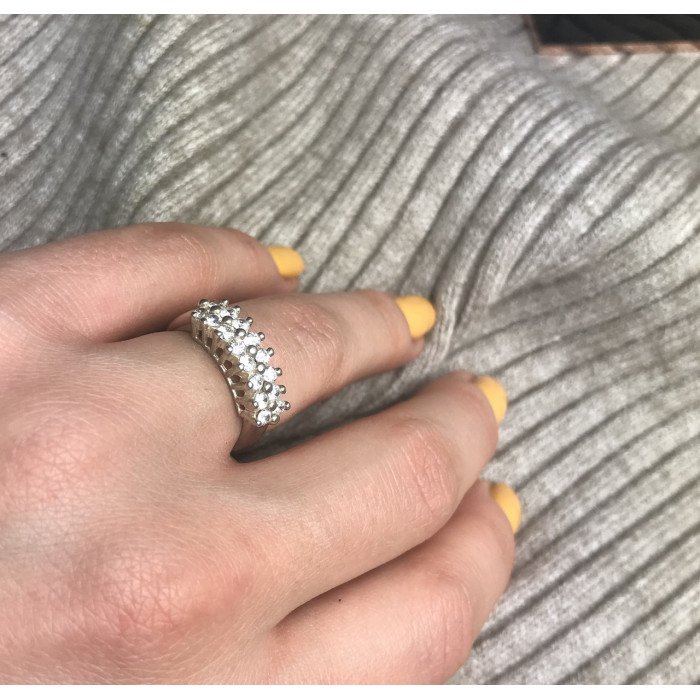 Sky Jewelry Серебряное кольцо 925 проба с фианитами
