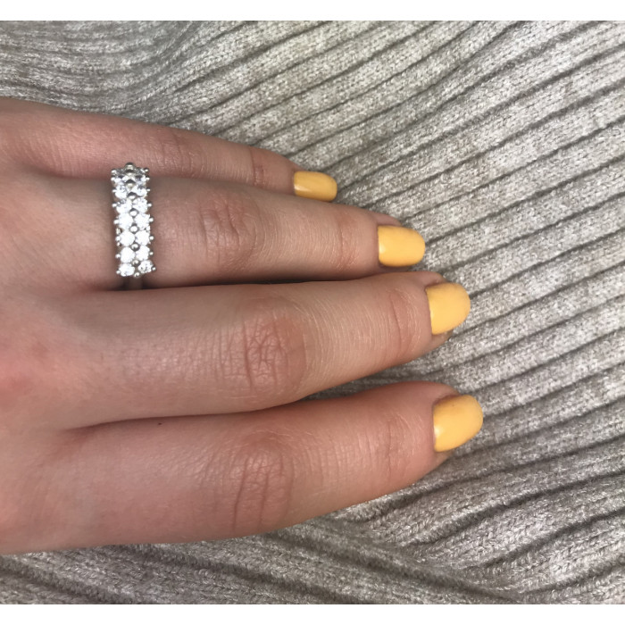 Sky Jewelry Серебряное кольцо 925 проба с фианитами