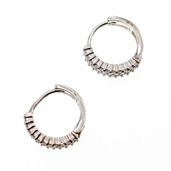 Sky Jewelry Серебряные серьги с белыми сапфирами