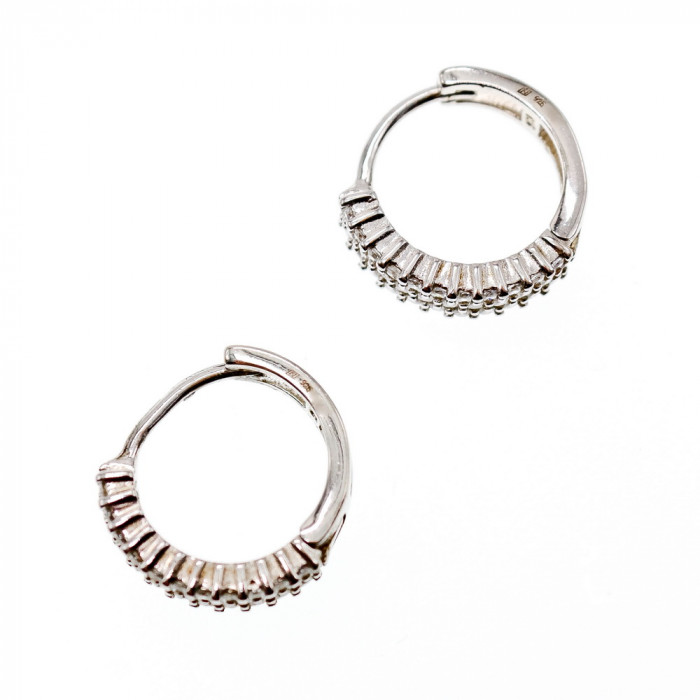 Sky Jewelry Серебряные серьги с белыми сапфирами