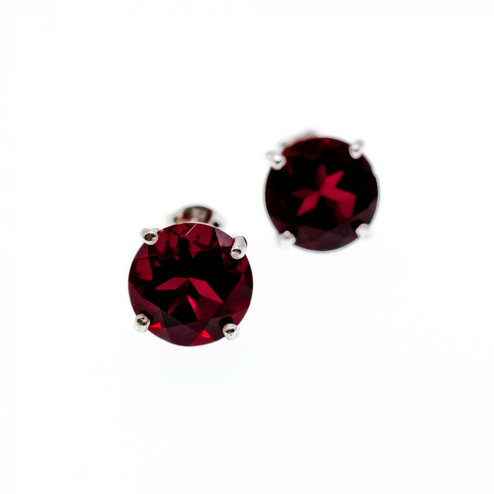 Sky Jewelry Серебряные серьги с гранатом