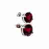 Sky Jewelry Серебряные серьги с гранатом