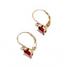 Sky Jewelry Золотые серьги с гранатом и бериллом