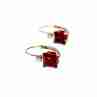 Sky Jewelry Золотые серьги с гранатом и бериллом