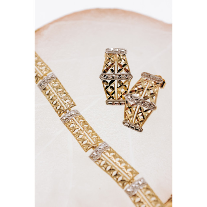 Sky Jewelry Золотые серьги  Ажур