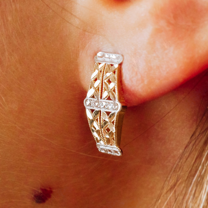 Sky Jewelry Золотые серьги  Ажур