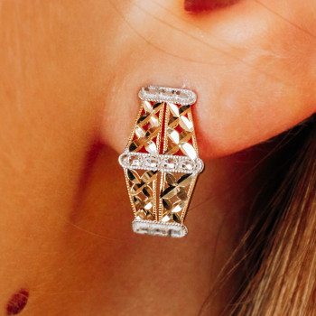 Sky Jewelry Золотые серьги  Ажур