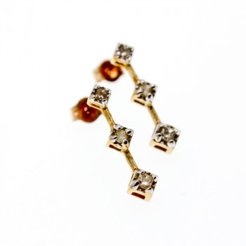 Sky Jewelry Золотые серьги с бриллиантами