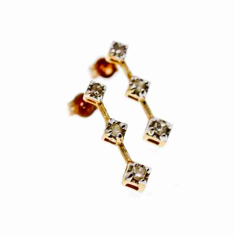 Sky Jewelry Золотые серьги с бриллиантами