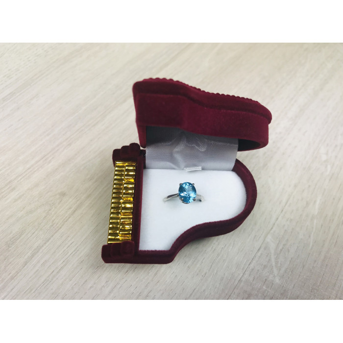 Sky Jewelry Серебряное кольцо с небесно-голубым топазом