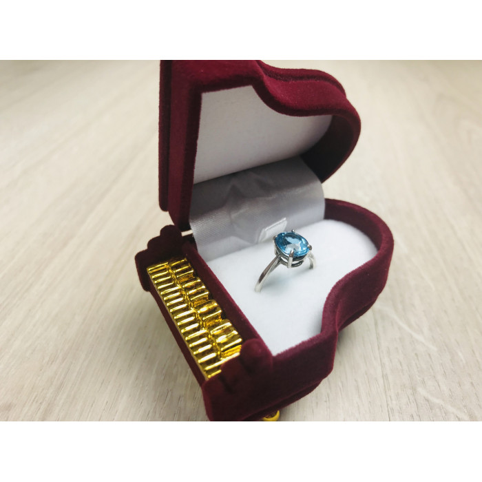 Sky Jewelry Серебряное кольцо с небесно-голубым топазом