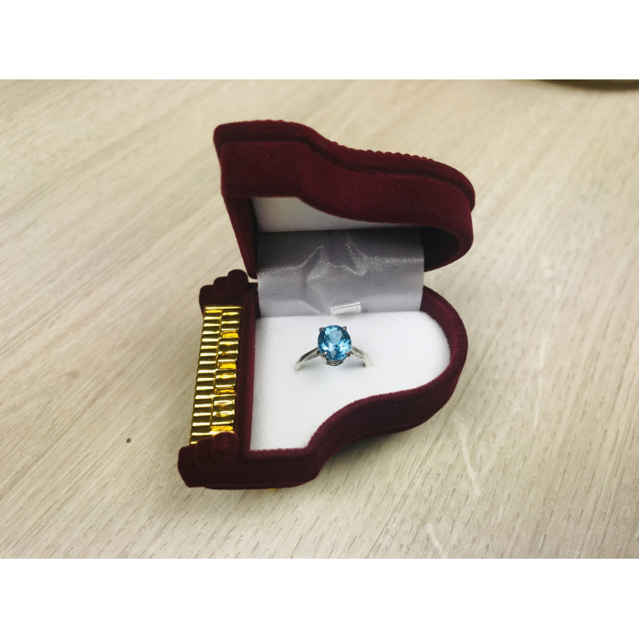 Sky Jewelry Серебряное кольцо с небесно-голубым топазом