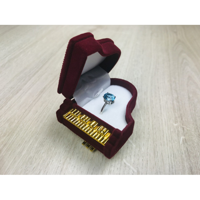 Sky Jewelry Серебряное кольцо с небесно-голубым топазом