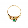 Sky Jewelry Золотое кольцо с изумрудом и бриллиантами