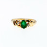 Sky Jewelry Золотое кольцо с изумрудом и бриллиантами