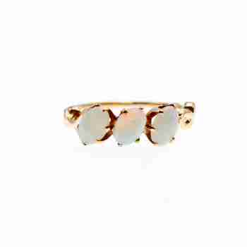Sky Jewelry Золотое кольцо с опалами  Нежность