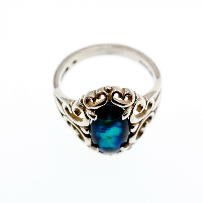 Sky Jewelry Серебряное кольцо с камнем Гелиотис