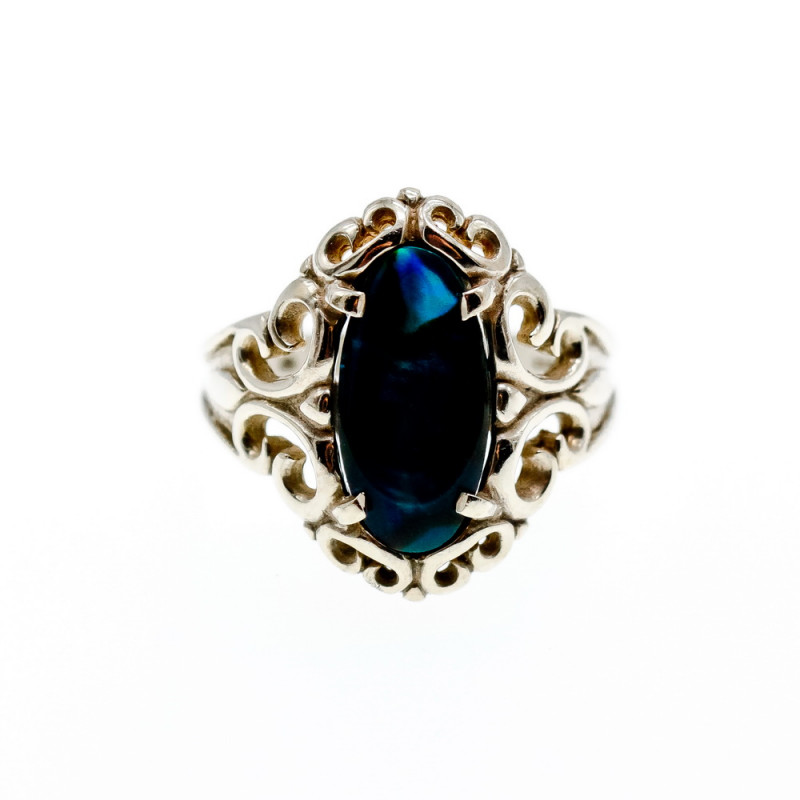 Sky Jewelry Серебряное кольцо с камнем Гелиотис