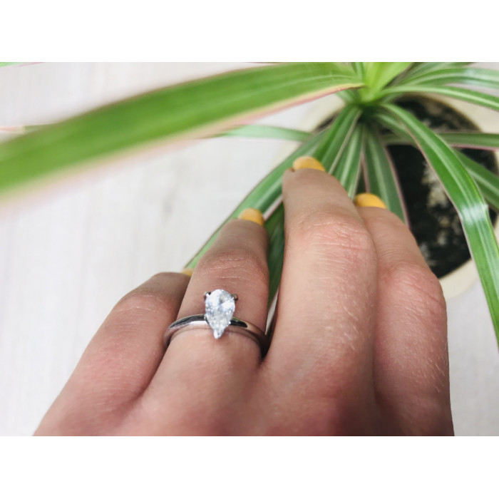 Sky Jewelry Серебряное кольцо с камнем Гошенит (берилл)