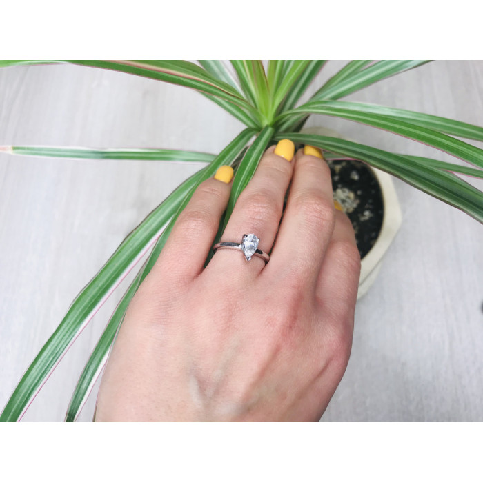 Sky Jewelry Серебряное кольцо с камнем Гошенит (берилл)