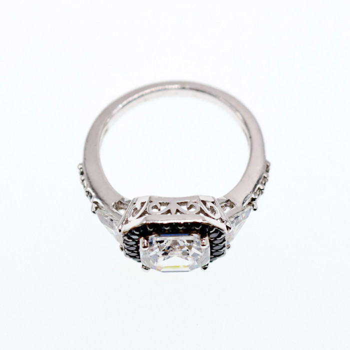 Sky Jewelry Серебряное кольцо с фианитами  Настроение