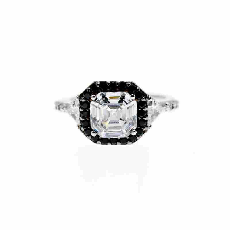 Sky Jewelry Серебряное кольцо с фианитами  Настроение
