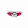 Sky Jewelry Серебряное кольцо с фианитом и розовым топазом