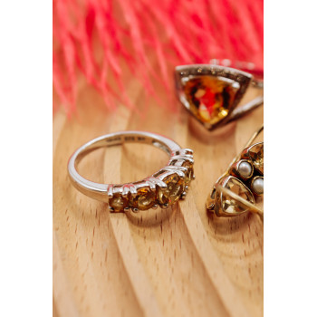 Sky Jewelry Серебряное кольцо с цитрином  Наслаждение