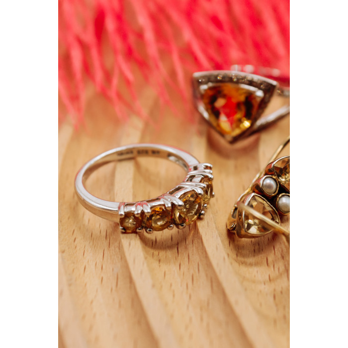 Sky Jewelry Серебряное кольцо с цитрином  Наслаждение