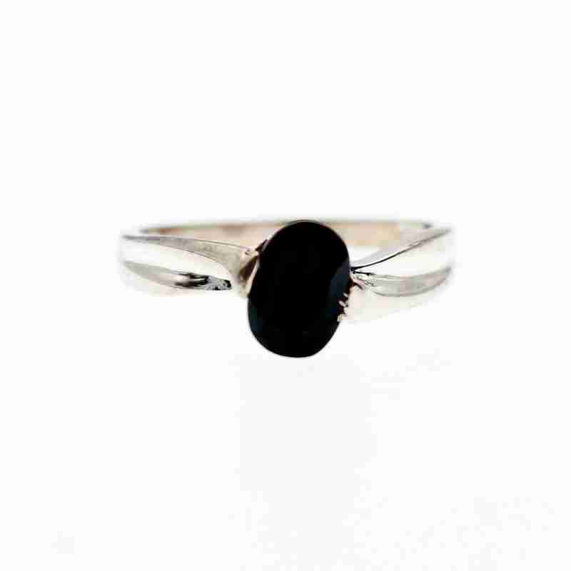 Sky Jewelry Серебряное кольцо с камнем сапфир   Классика