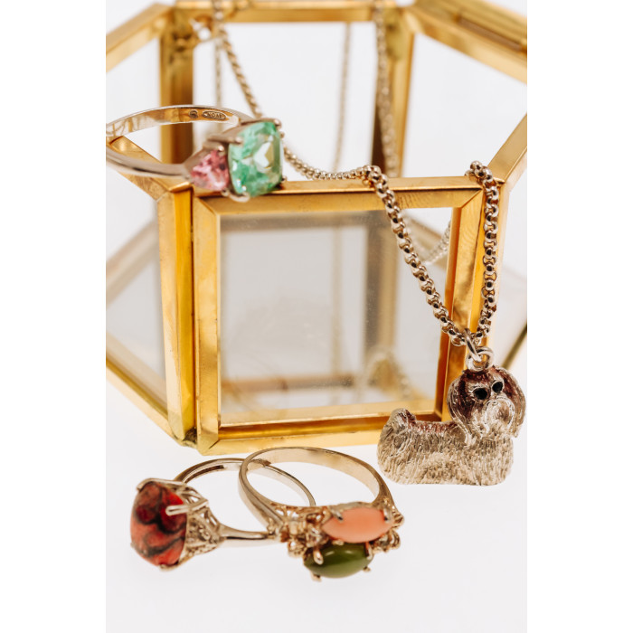 Sky Jewelry Серебряное кольцо с камнями аквамарин и розовая шпинель