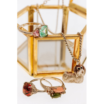 Sky Jewelry Серебряное кольцо с камнями аквамарин и розовая шпинель