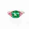 Sky Jewelry Серебряное кольцо с камнями аквамарин и розовая шпинель