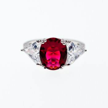 Sky Jewelry Серебряное кольцо с фианитами