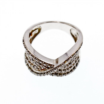 Sky Jewelry Серебряное кольцо с фианитами  Желание