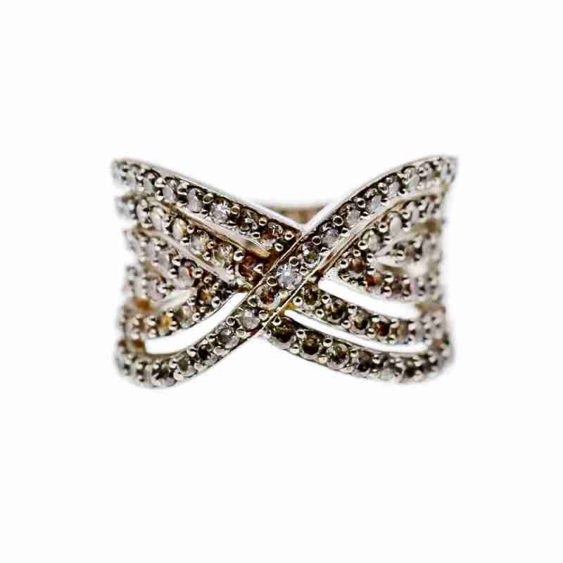 Sky Jewelry Серебряное кольцо с фианитами  Желание