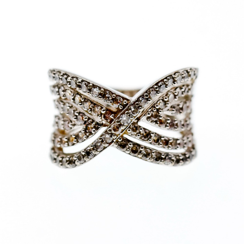 Sky Jewelry Серебряное кольцо с фианитами  Желание