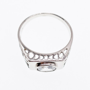 Sky Jewelry Серебряное кольцо с фианитом
