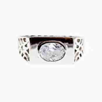 Sky Jewelry Серебряное кольцо с фианитом