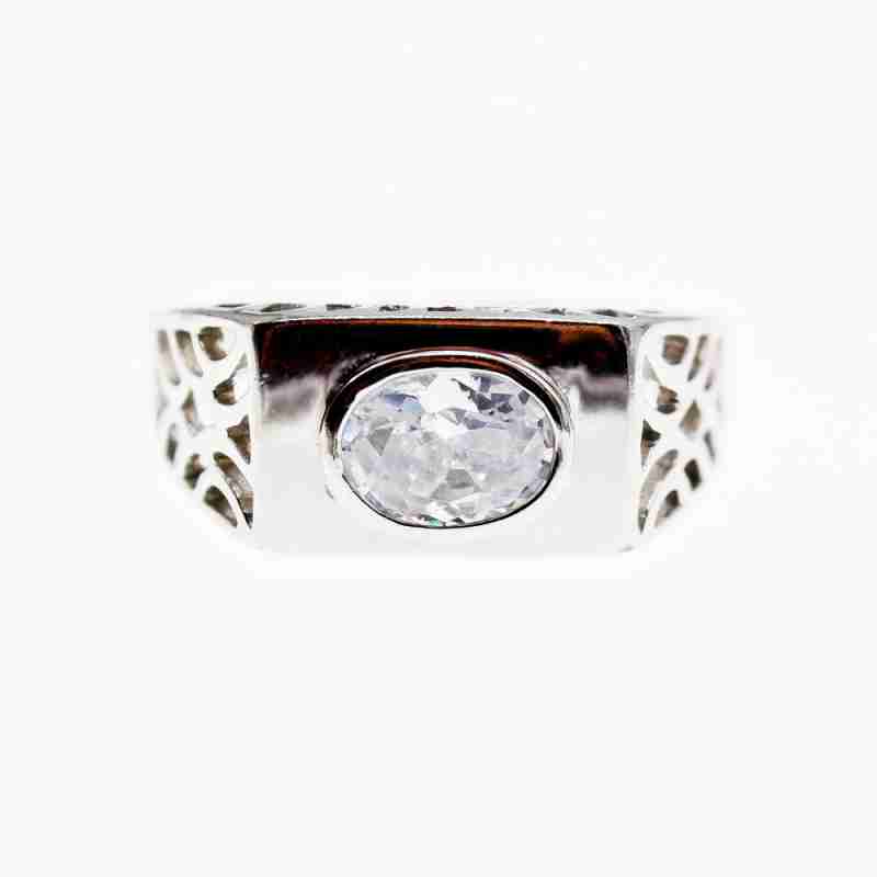 Sky Jewelry Серебряное кольцо с фианитом