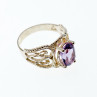 Sky Jewelry Серебряное кольцо с аметистом  Ажур