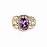 Sky Jewelry Серебряное кольцо с аметистом  Ажур