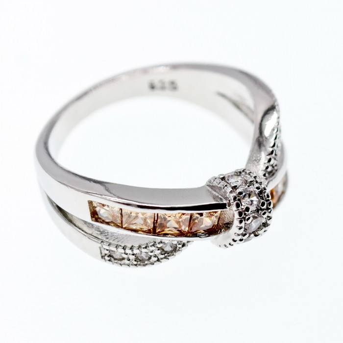 Sky Jewelry Серебряное кольцо с фианитами   Осень